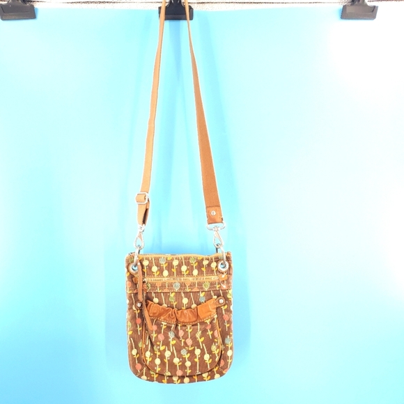 Fossil floral print canvas crossbody bag - Picture 1 of 16